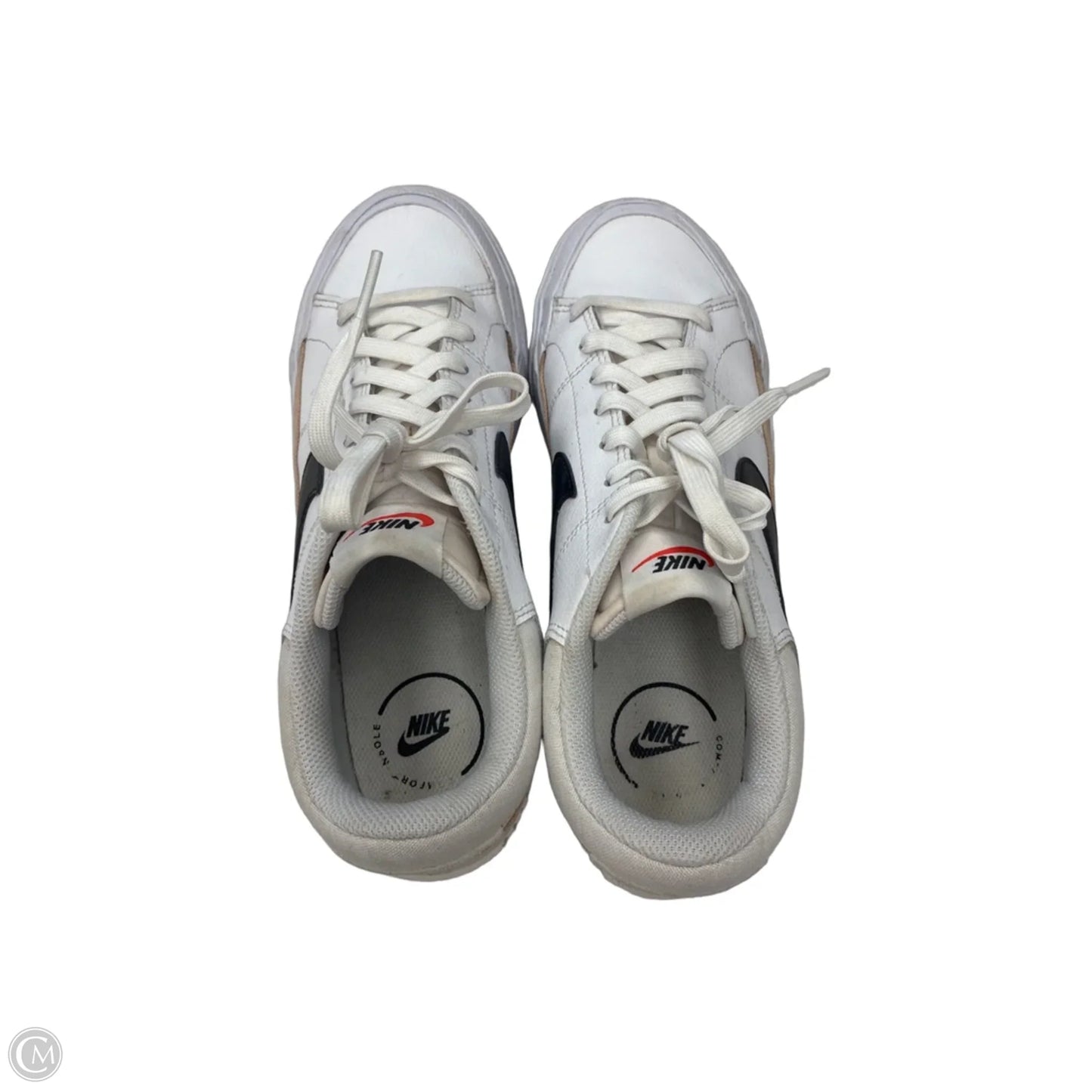 Shoes Sneakers By Nike In Tan & White, Size: 9
