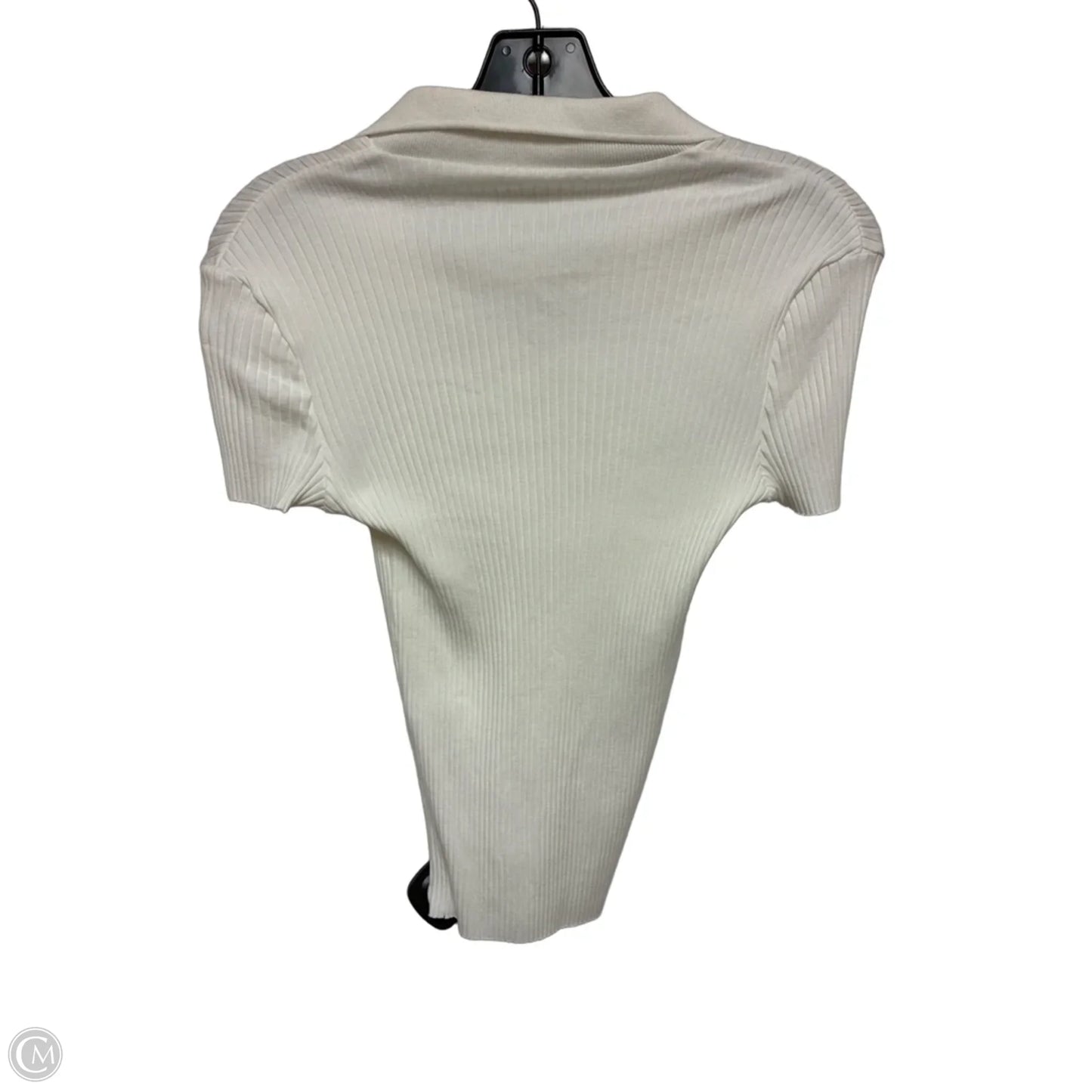 Top Short Sleeve By Zara In White, Size: M