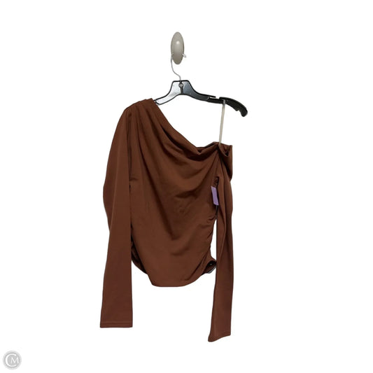 Top Long Sleeve By J. Crew In Brown, Size: M