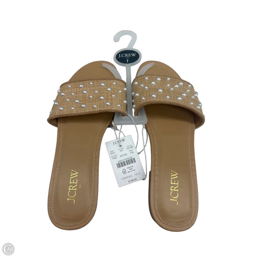 Sandals Flats By J. Crew In Tan, Size: 7