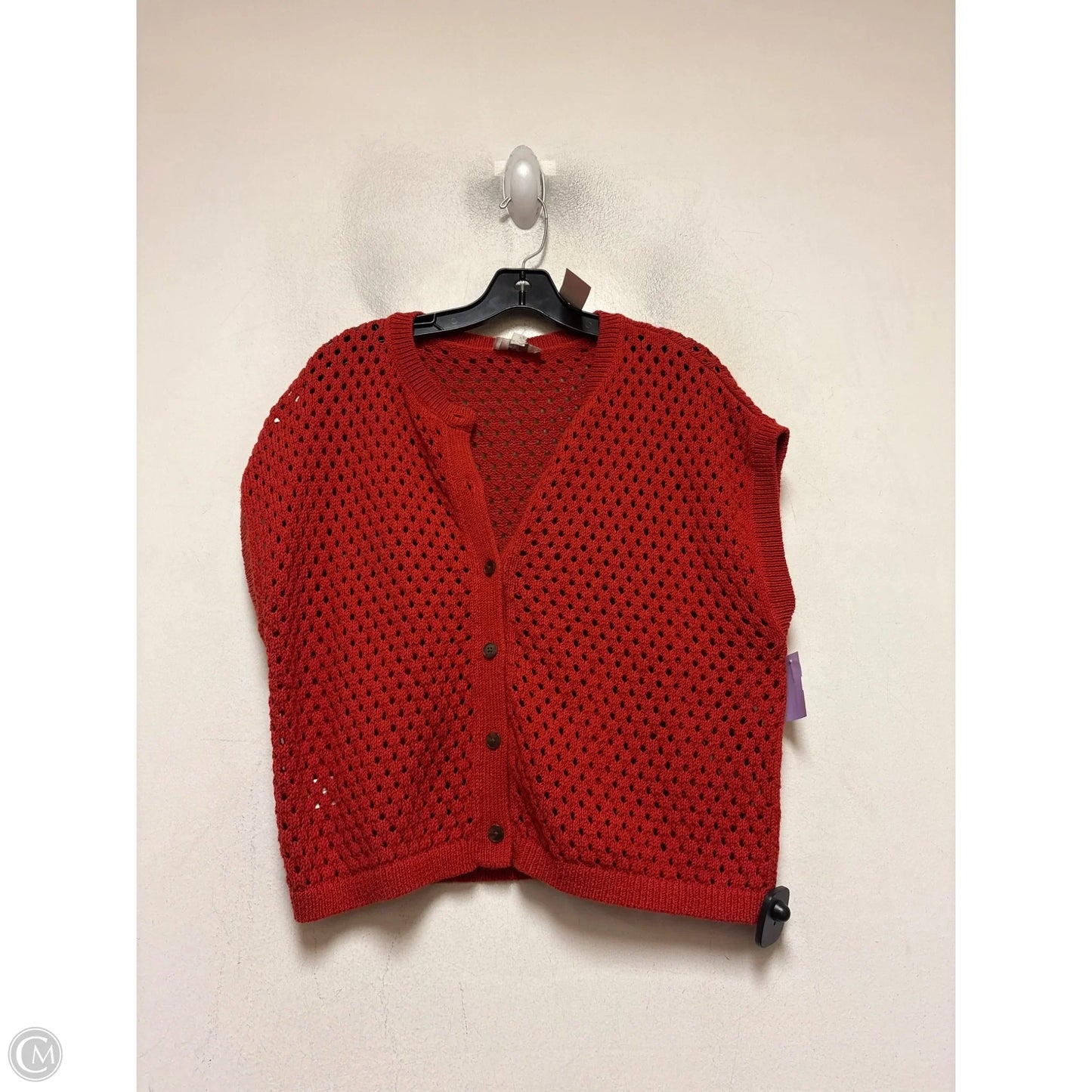 Top Short Sleeve By Loft In Orange, Size: M