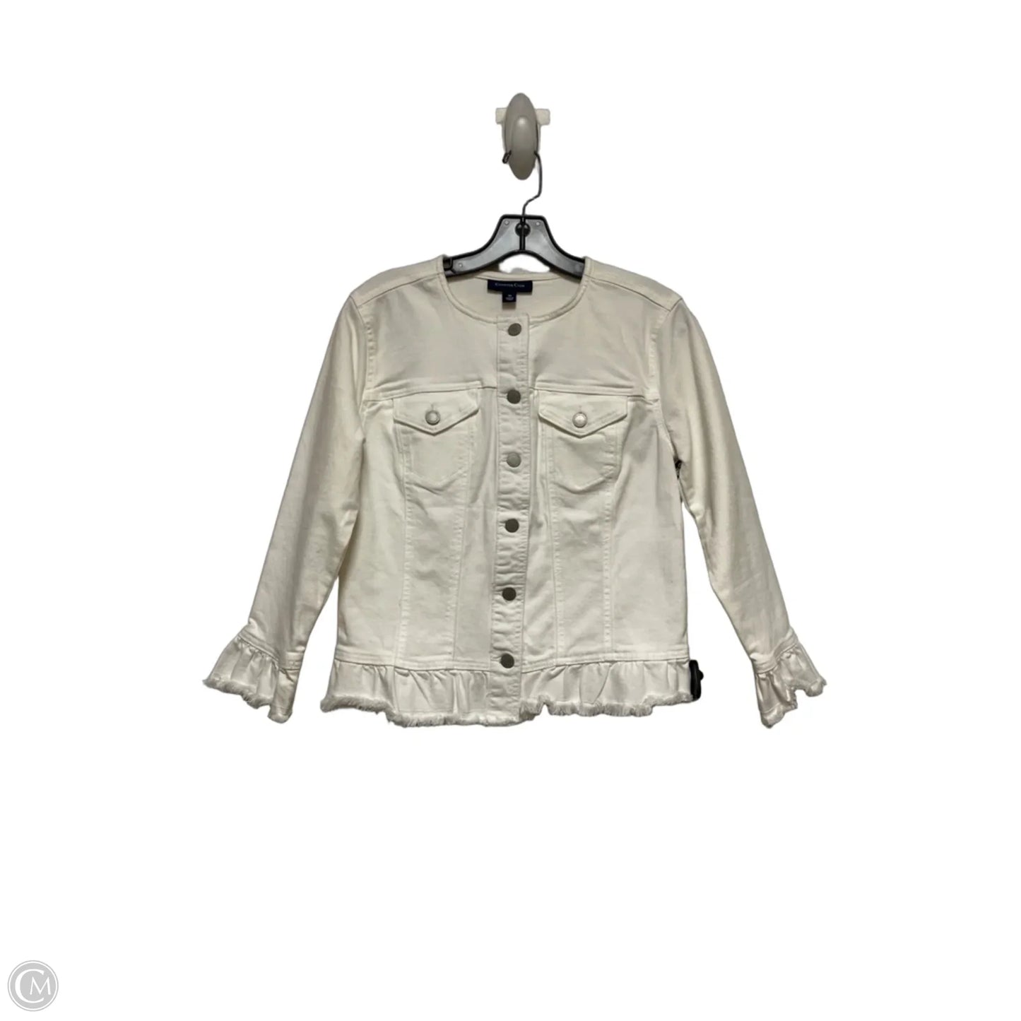 Jacket Denim By Charter Club In White Denim, Size: Xs