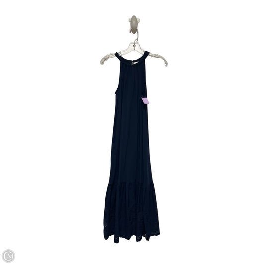 Dress Casual Midi By Loft In Navy, Size: Xxs
