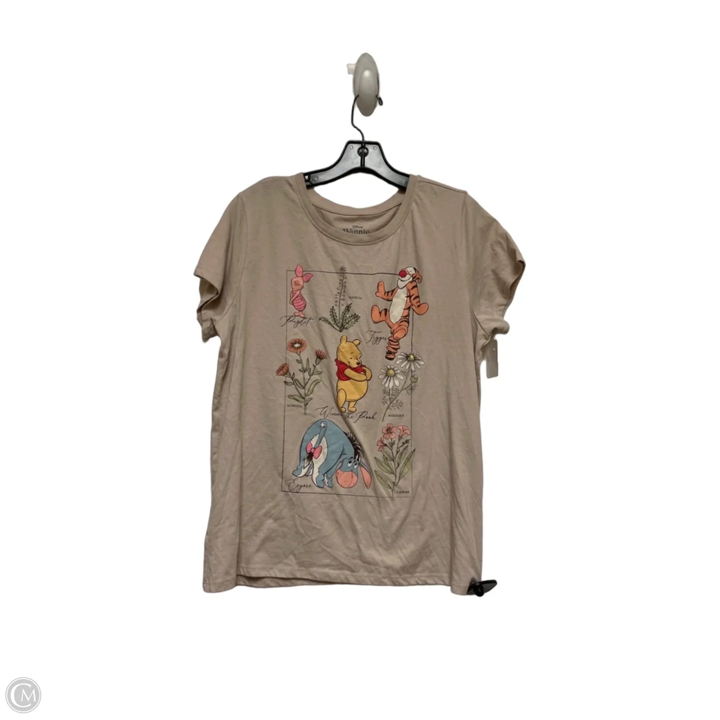 Top Short Sleeve Basic By Disney In Brown, Size: L