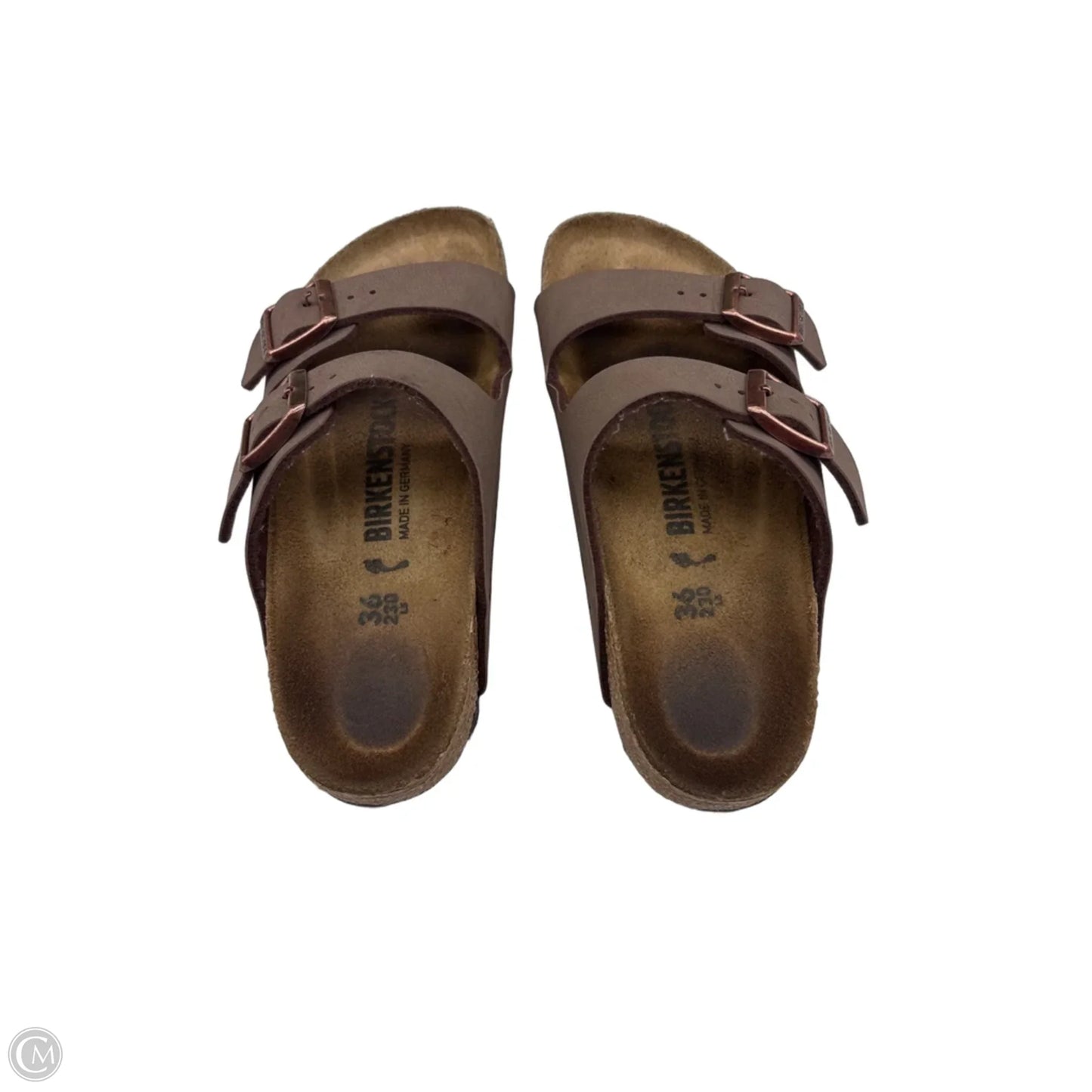 Sandals Flats By Birkenstock In Brown, Size: 5