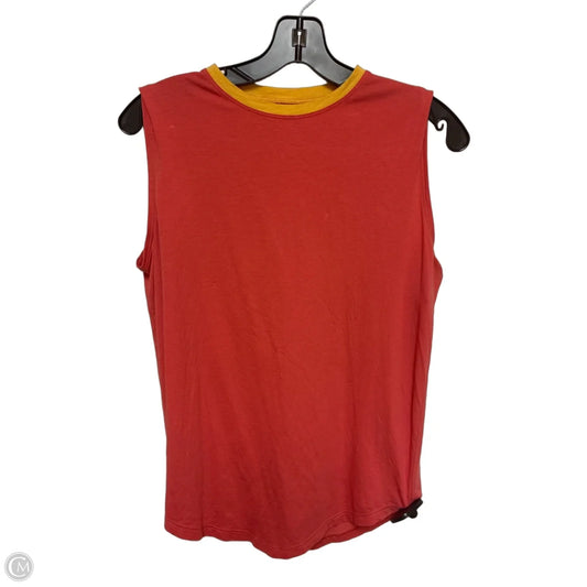 Athletic Tank Top By Lululemon In Orange & Yellow, Size: S
