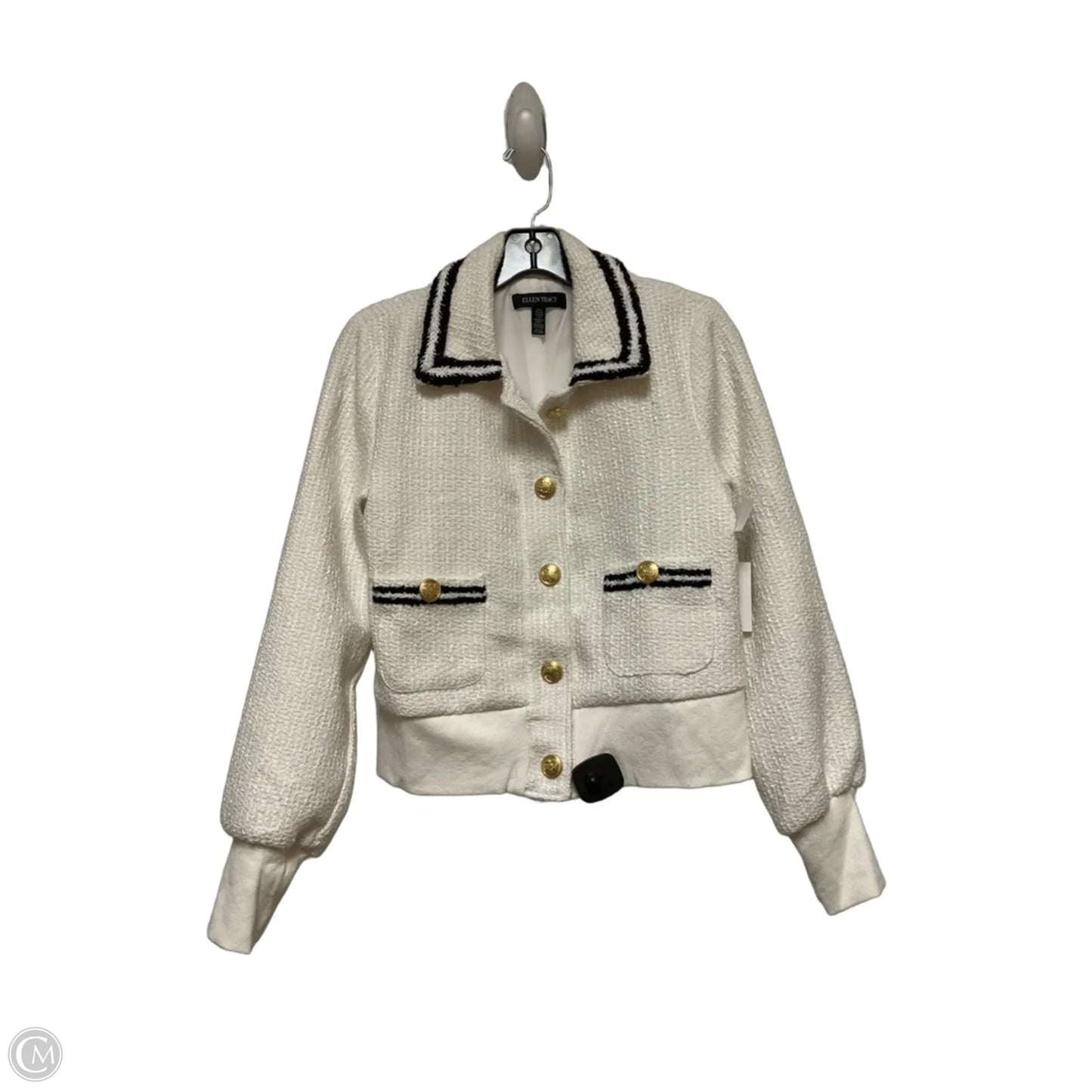 Jacket Other By Ellen Tracy In Black & White, Size: S