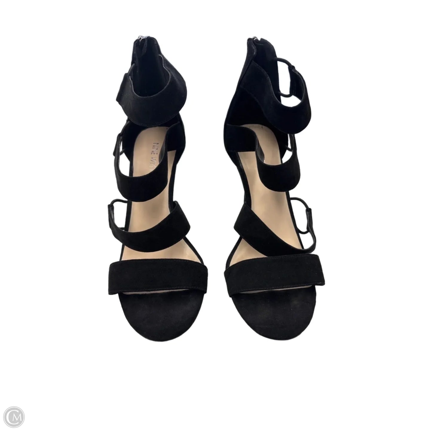 Sandals Heels Stiletto By Nine West In Black, Size: 10