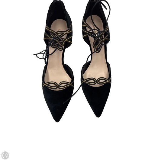 Shoes Heels Kitten By Nine West In Black & Gold, Size: 10