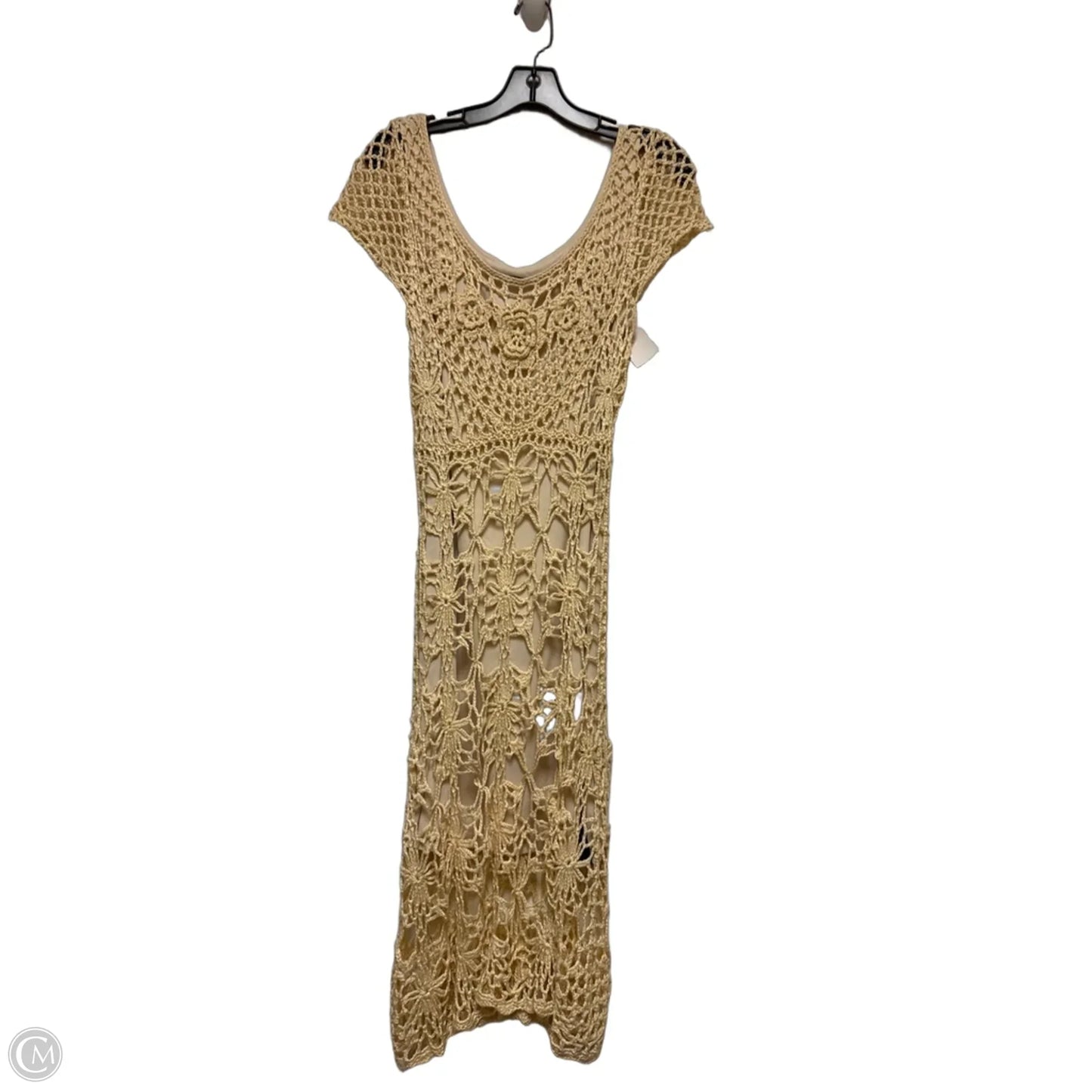 Dress Casual Midi By Clothes Mentor In Tan, Size: S