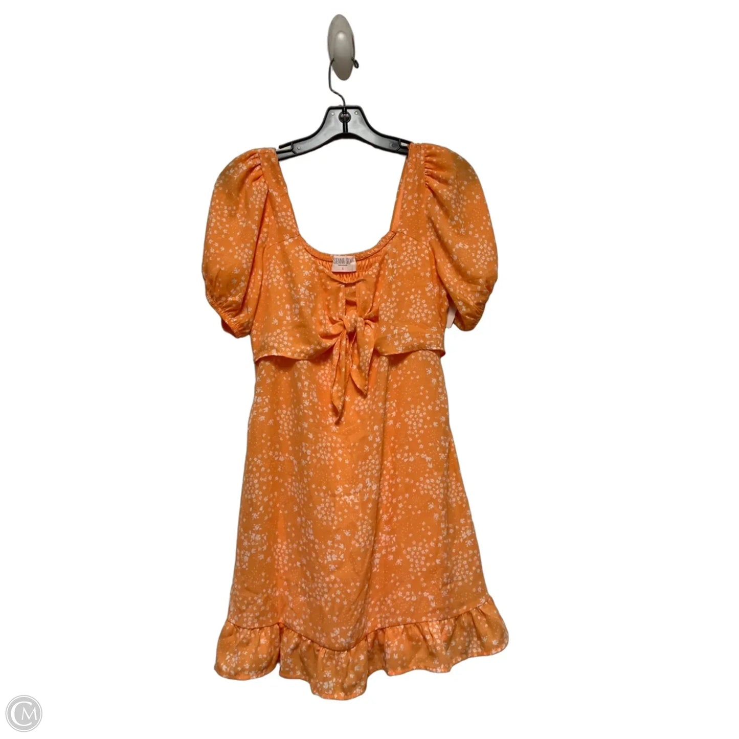 Dress Casual Short By Sienna Sky In Orange & White, Size: S