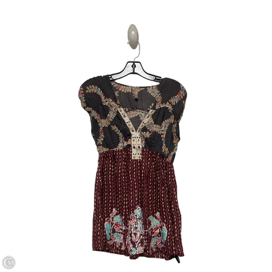 Top Short Sleeve By Free People In Grey & Purple, Size: S