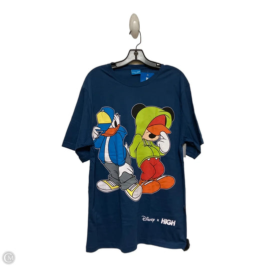 Top Short Sleeve Basic By Disney In Blue, Size: S
