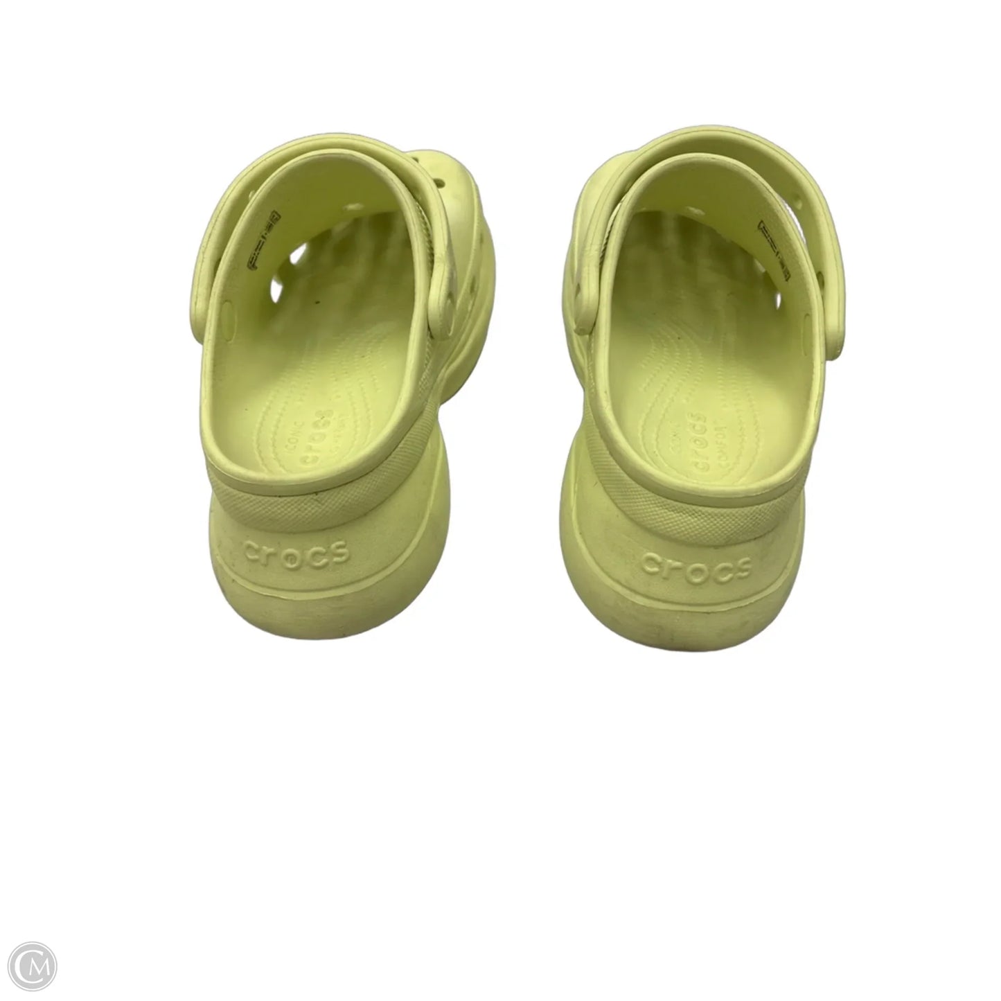 Shoes Heels Platform By Crocs In Green, Size: 9