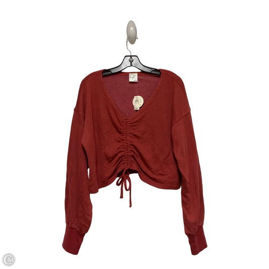 Top Long Sleeve By Offline In Red, Size: M