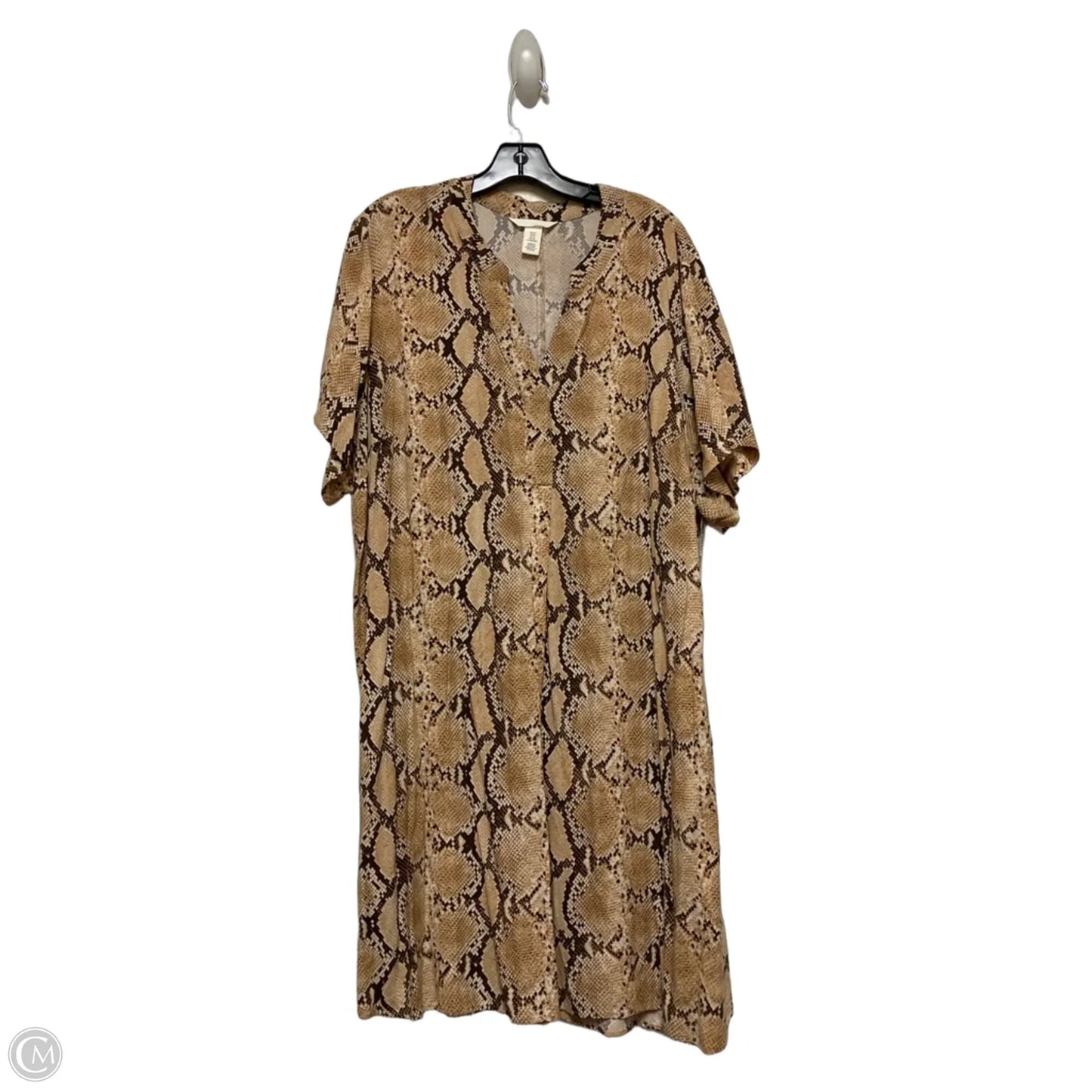 Dress Casual Short By H&m In Snakeskin Print, Size: Xl