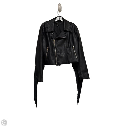 Jacket Moto By Zara In Black, Size: M