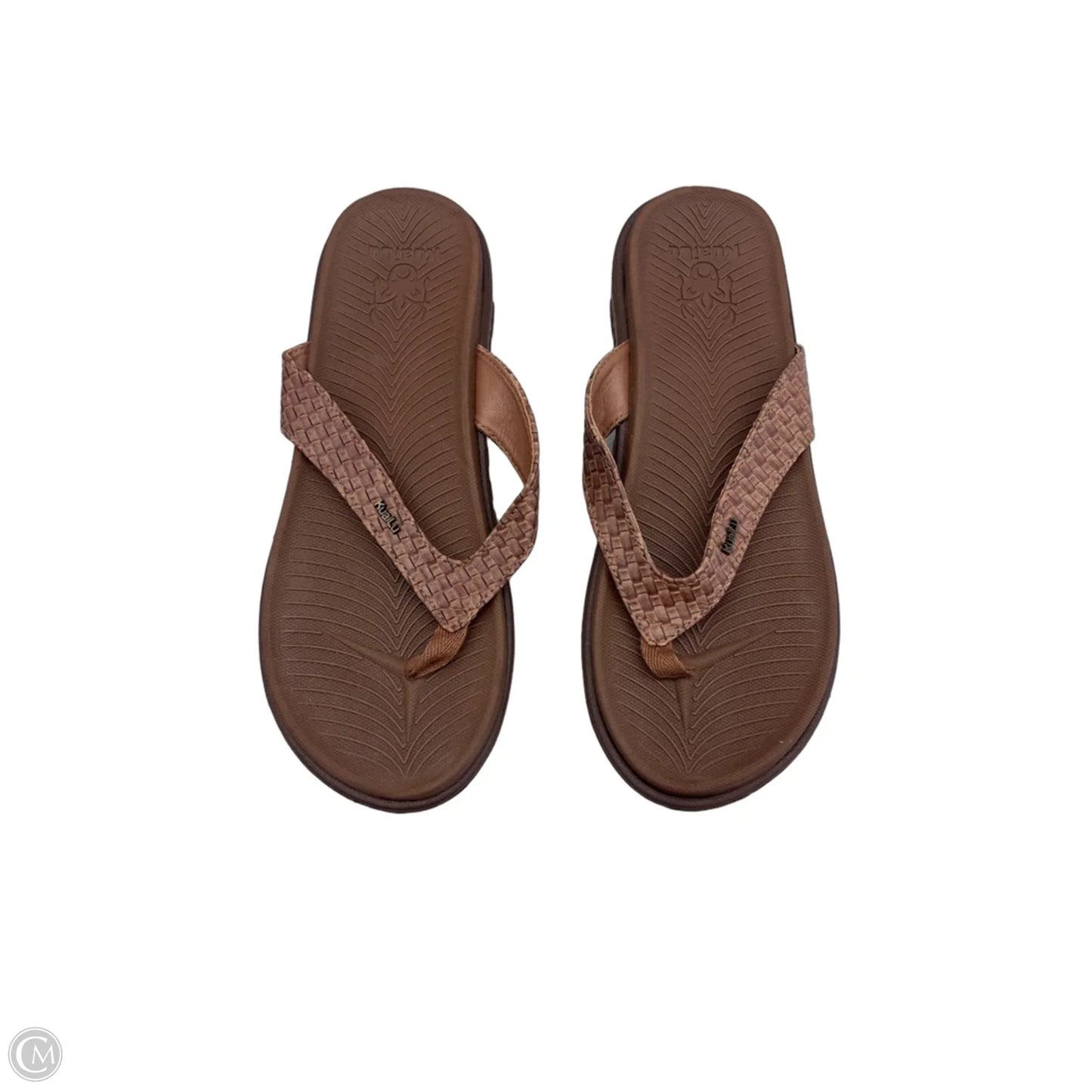 Sandals Flats By Clothes Mentor In Brown, Size: 11