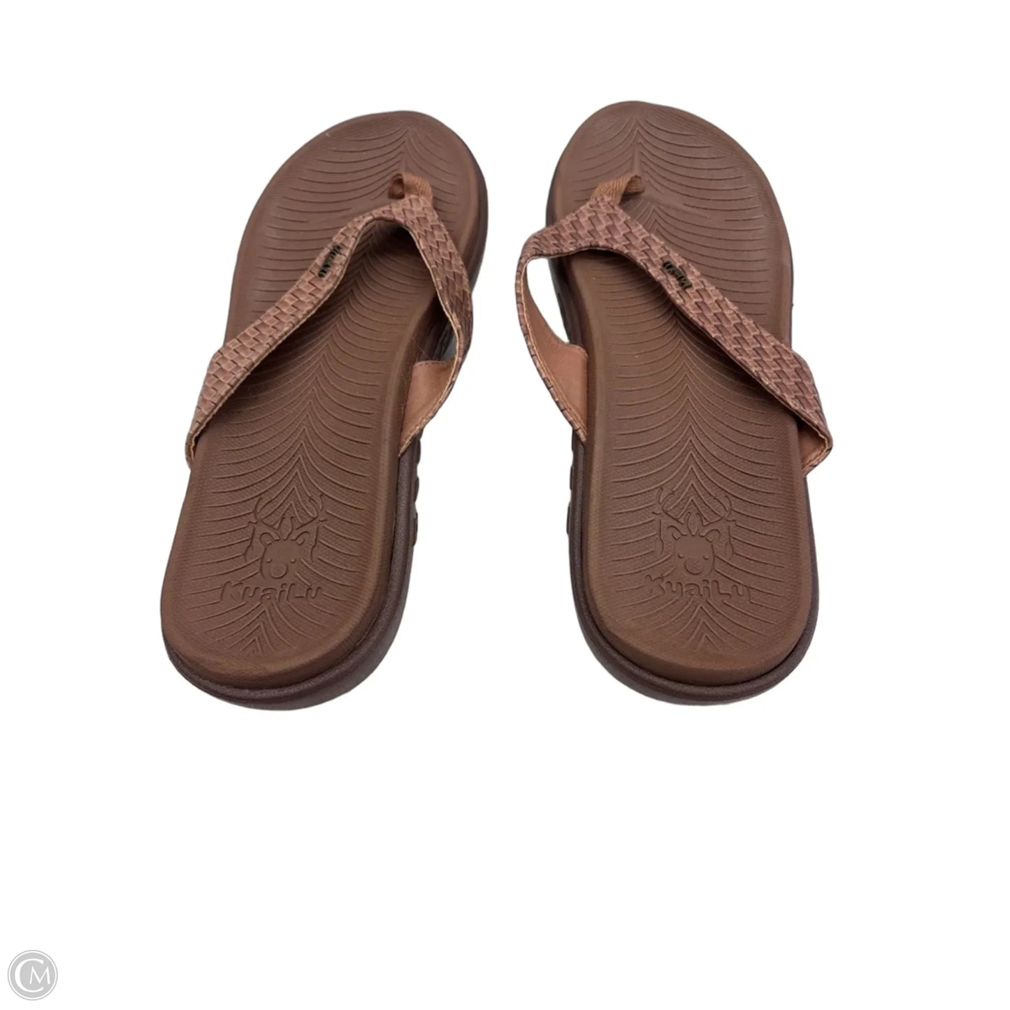 Sandals Flats By Clothes Mentor In Brown, Size: 11
