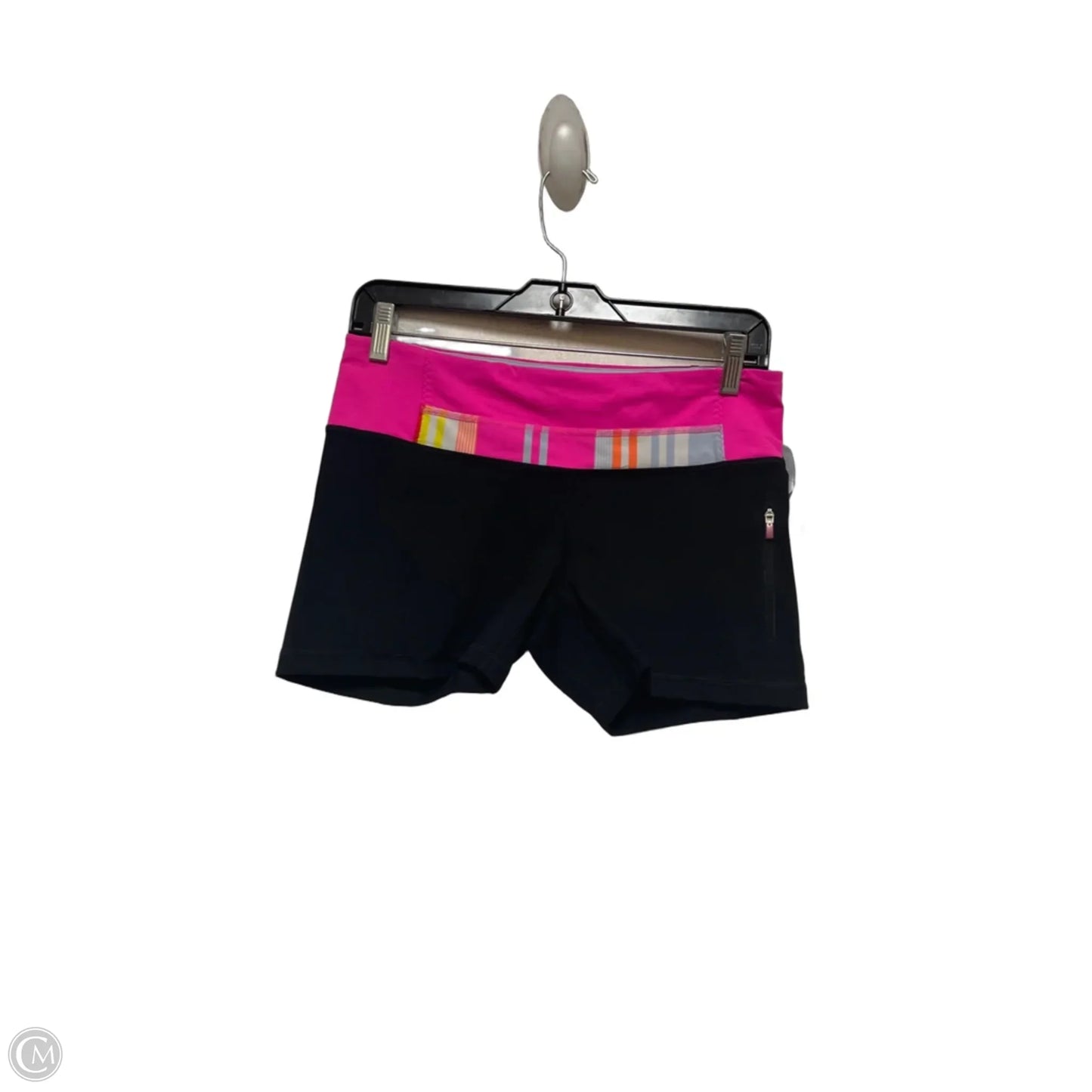 Athletic Shorts By Lululemon In Black & Pink, Size: M