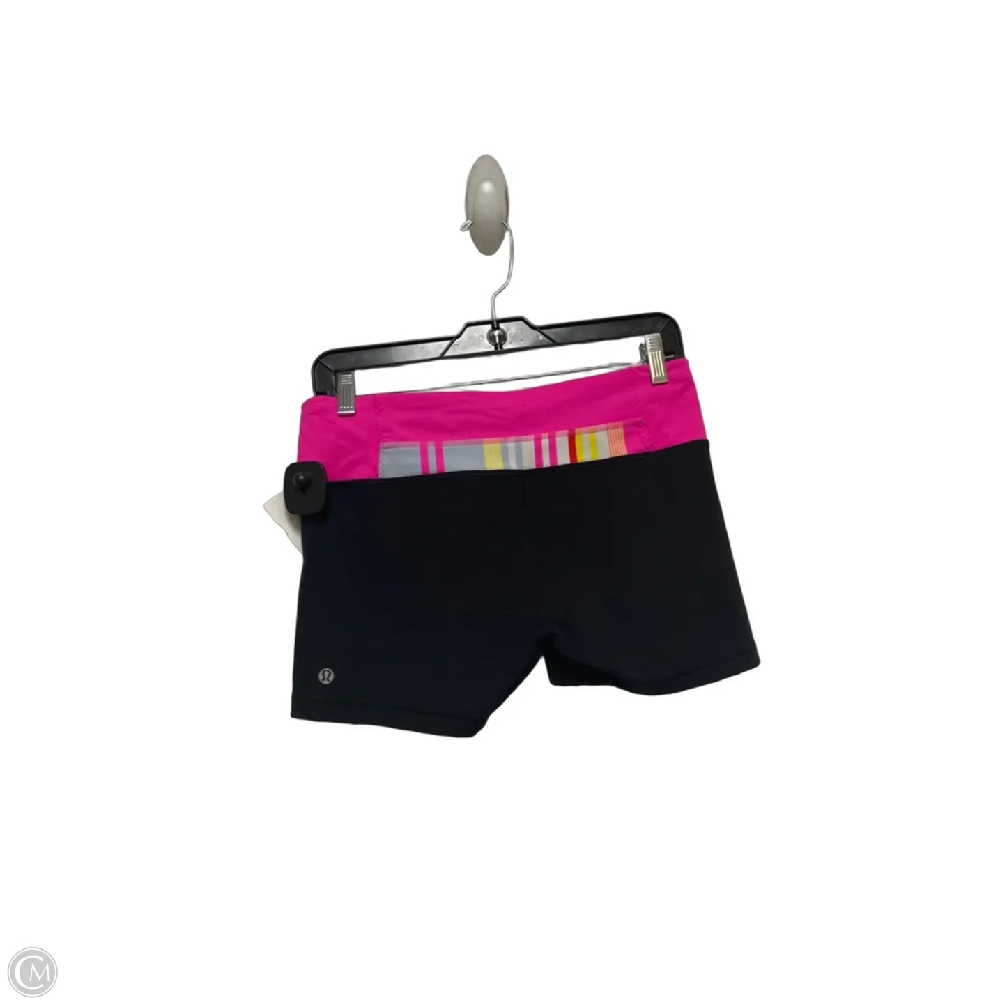 Athletic Shorts By Lululemon In Black & Pink, Size: M