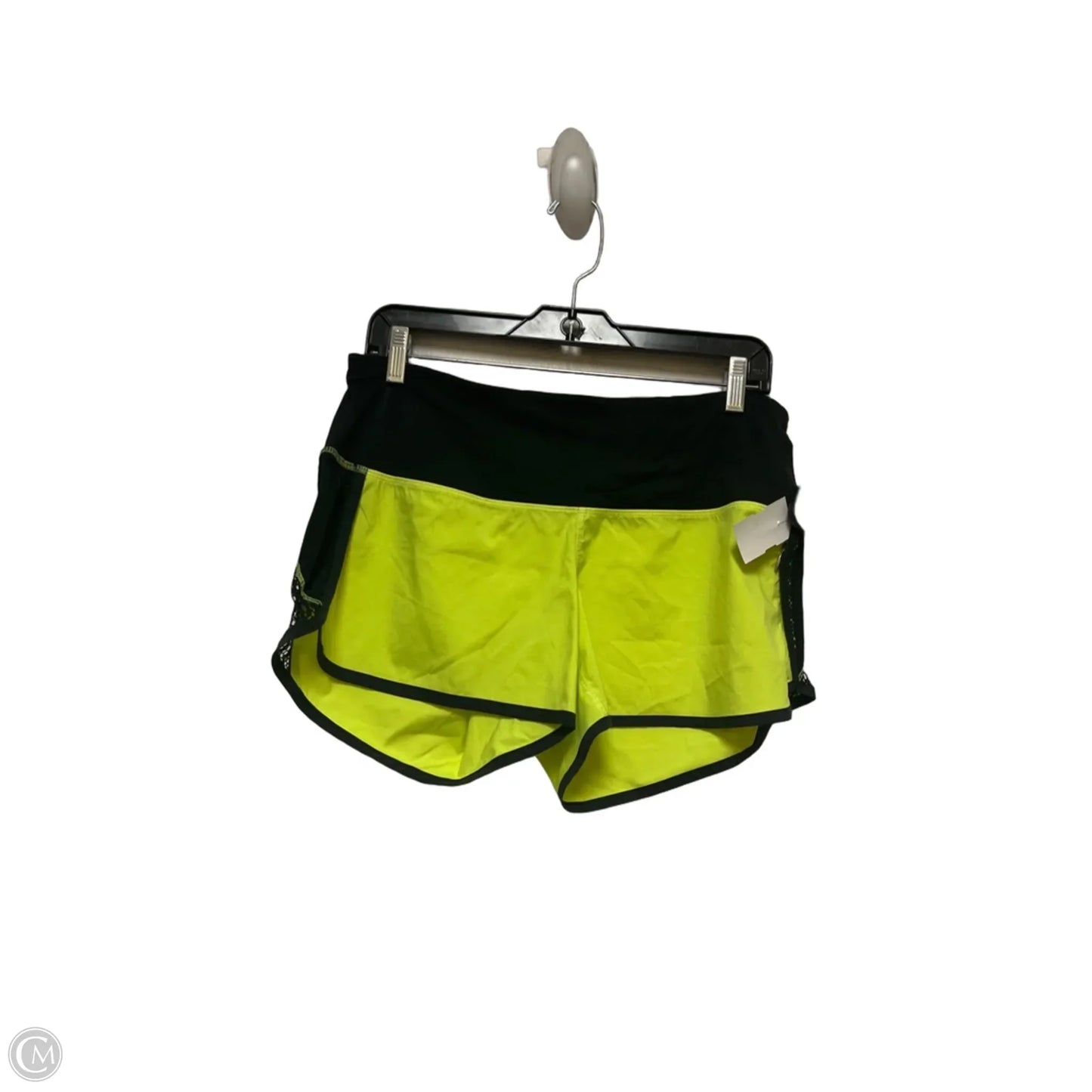 Athletic Shorts By Lululemon In Black & Green, Size: 8