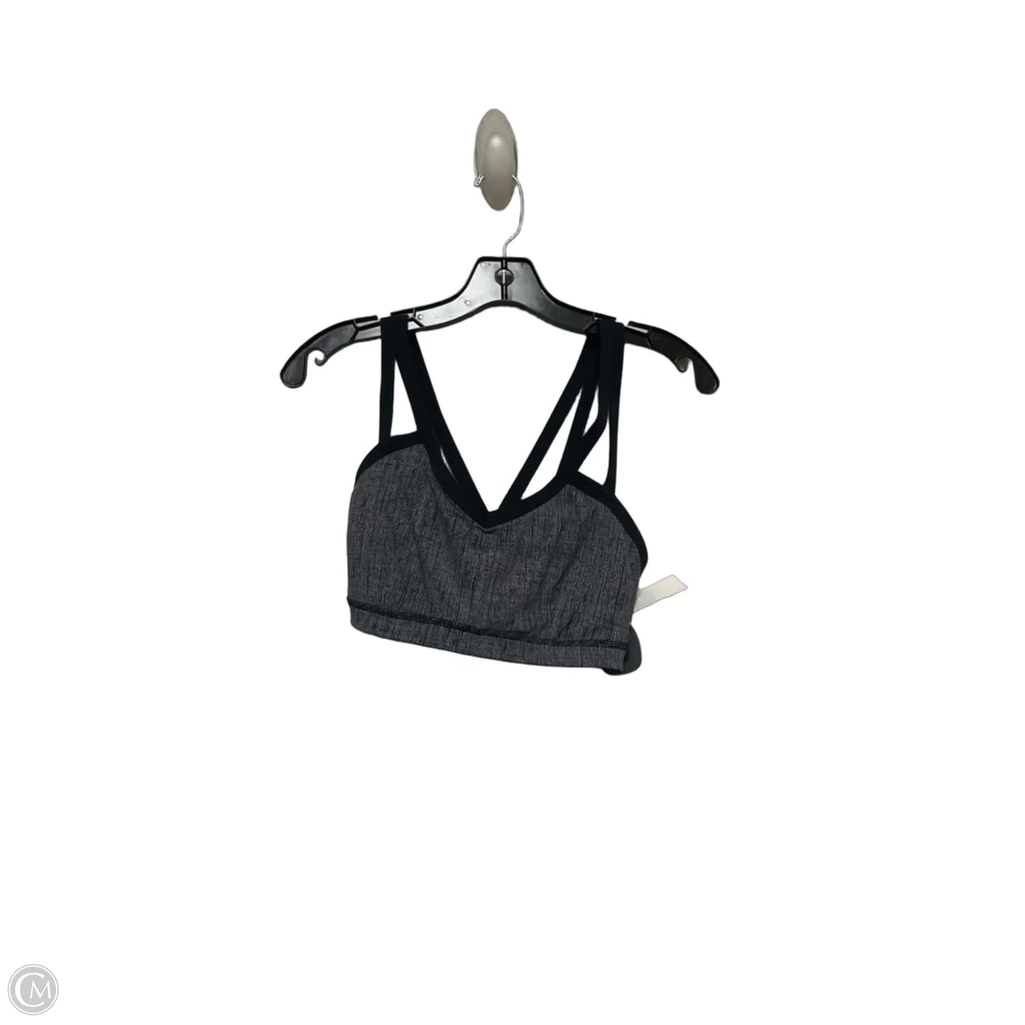 Athletic Bra By Lululemon In Black & Grey, Size: 8