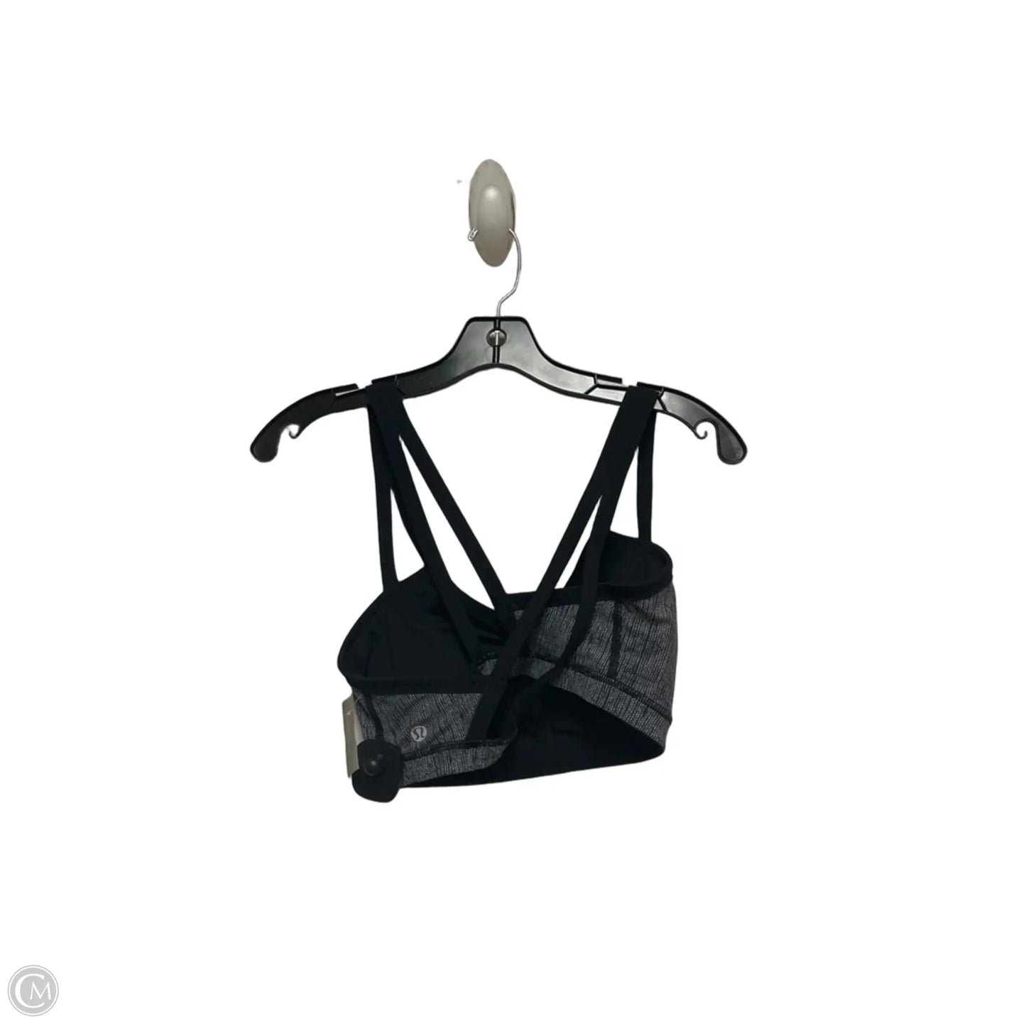 Athletic Bra By Lululemon In Black & Grey, Size: 8