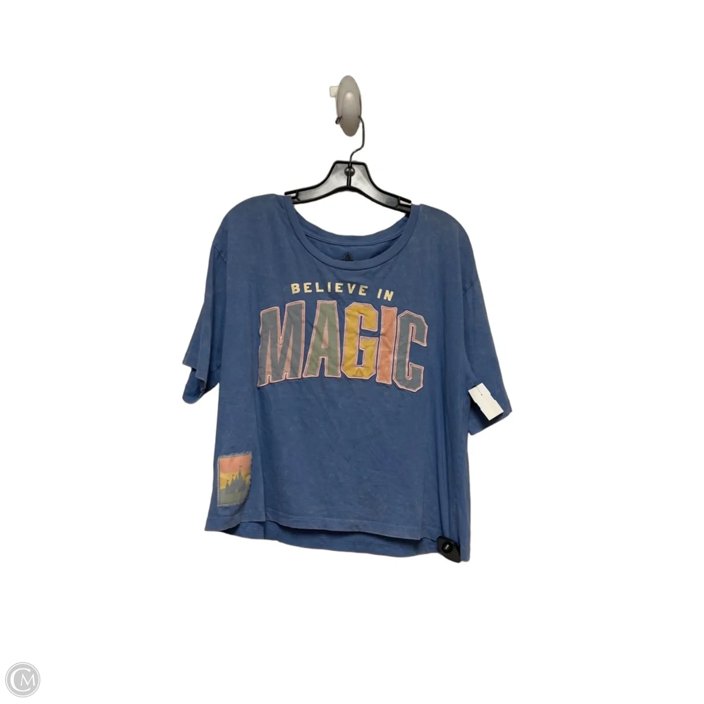 Top Short Sleeve By Disney Store In Blue & Pink, Size: M