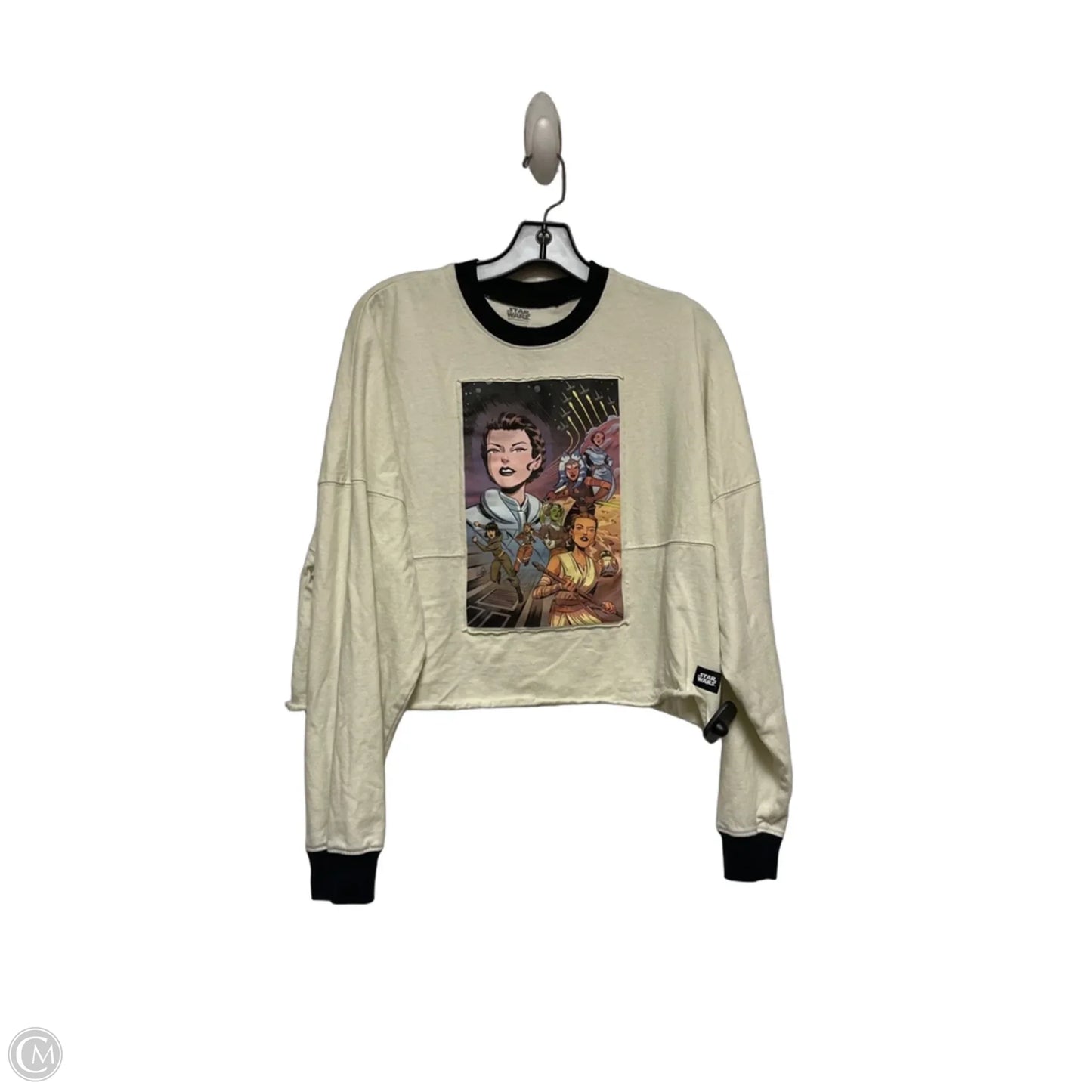 Top Long Sleeve By Disney Store In Black & White, Size: M