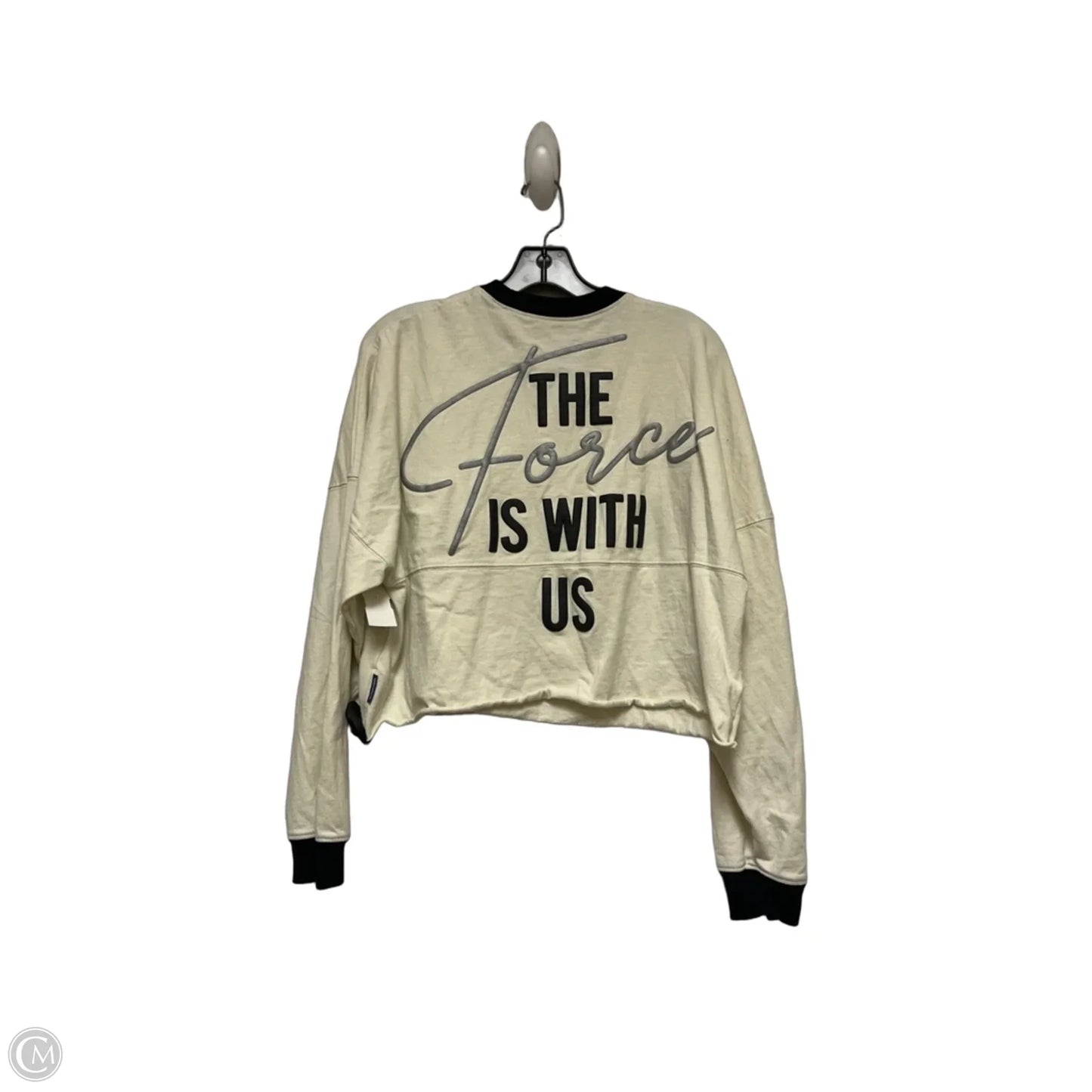 Top Long Sleeve By Disney Store In Black & White, Size: M