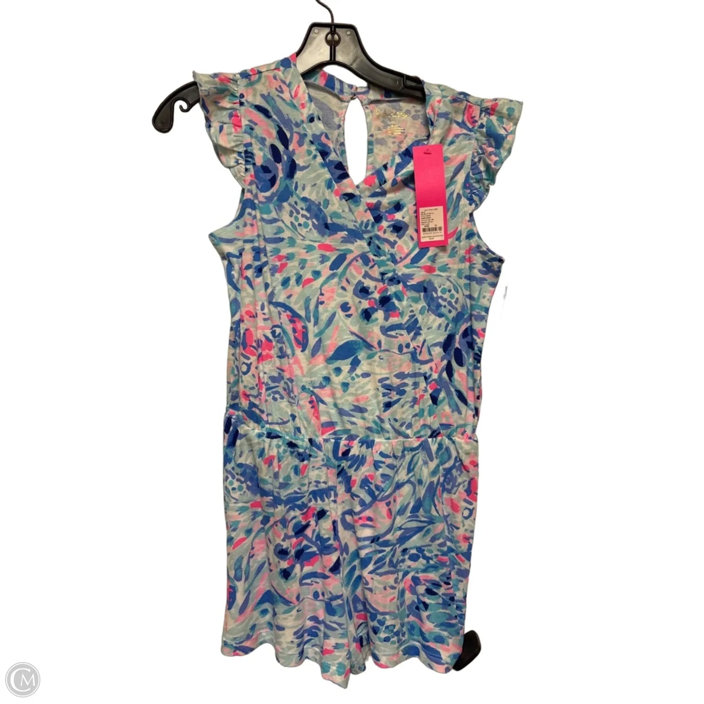 Romper Designer By Lilly Pulitzer In Blue & Pink, Size: Xl