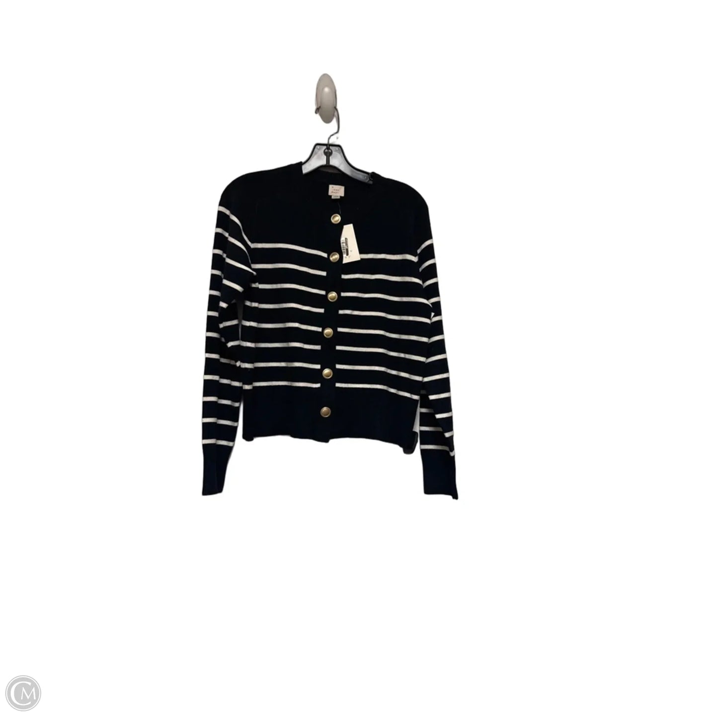 Sweater Cardigan By A New Day In Striped Pattern, Size: S