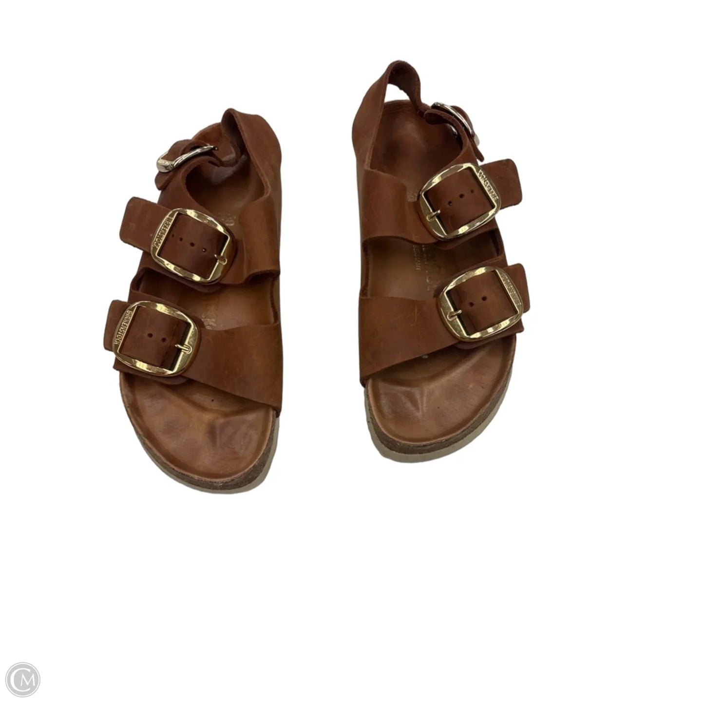 Sandals Flats By Birkenstock In Brown, Size: 9
