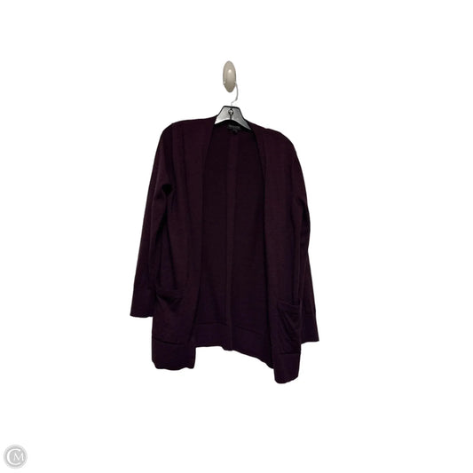 Sweater Cardigan By Banana Republic In Purple, Size: M