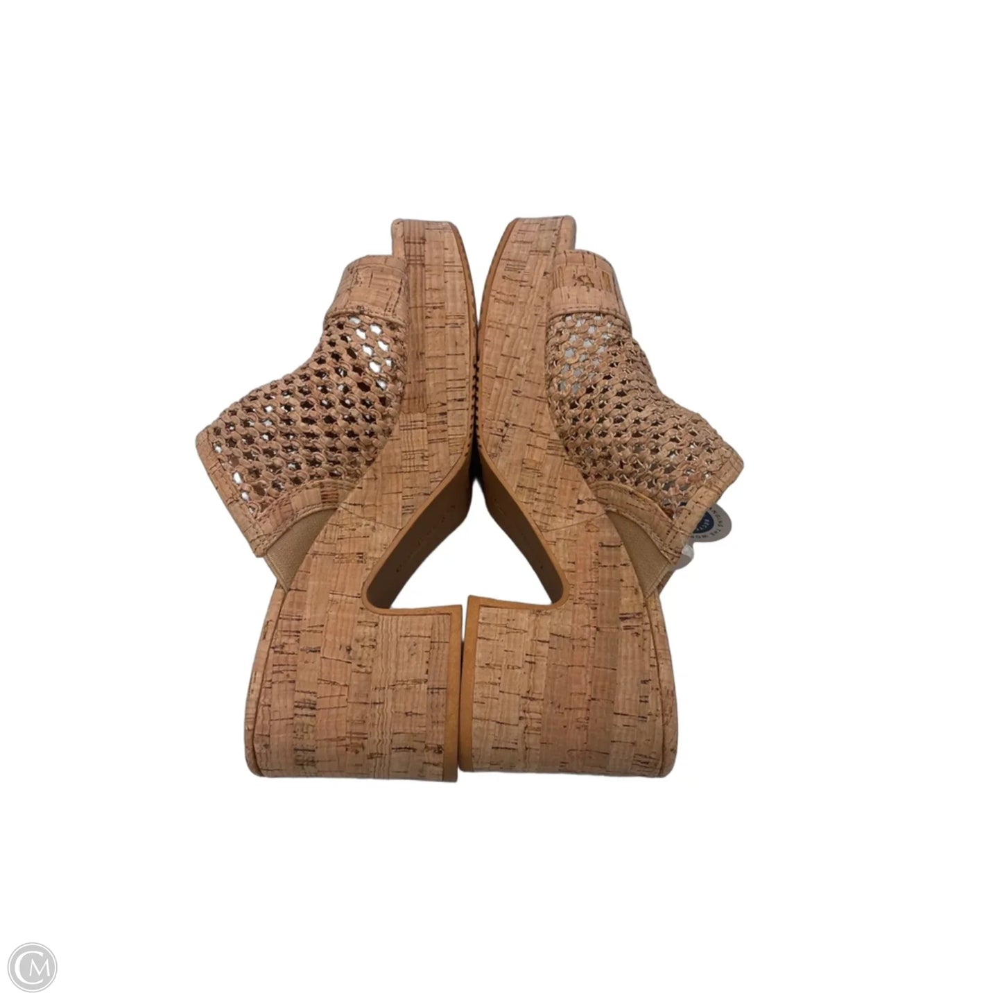 Sandals Heels Wedge By Bare Traps In Tan, Size: 8.5