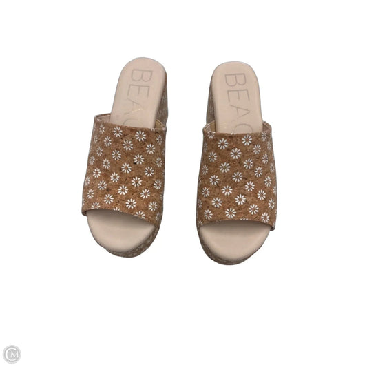Sandals Heels Block By Matisse In Tan & White, Size: 6