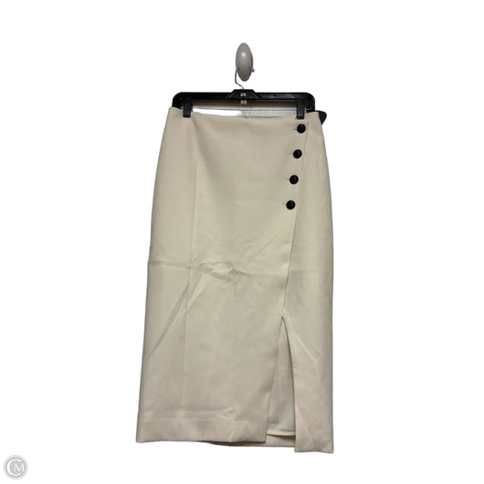 Skirt Midi By White House Black Market In Cream, Size: 4