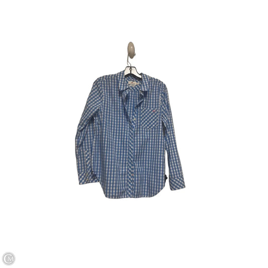 Top Long Sleeve By Vineyard Vines In Checkered Pattern, Size: M