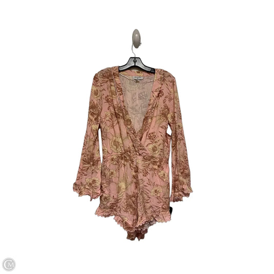 Romper By Agua Bendita In Cream & Pink, Size: M