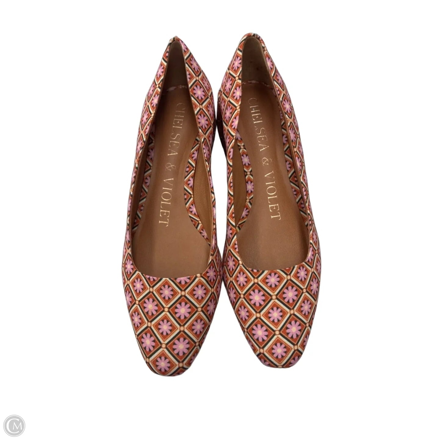 Shoes Heels Block By Chelsea And Violet In Orange & Pink, Size: 8