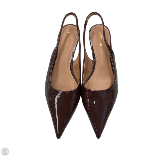 Shoes Heels Kitten By Express In Brown, Size: 8