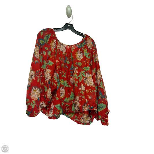 Top Long Sleeve By Maeve In Floral Print, Size: 1x