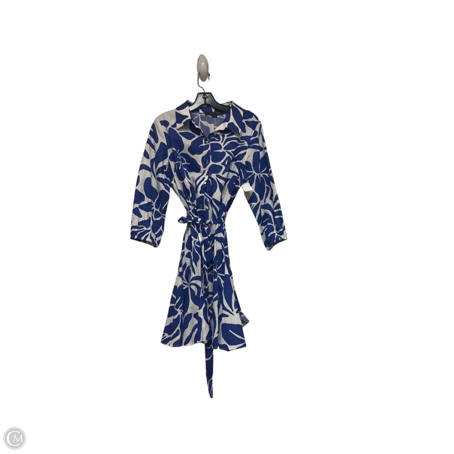 Dress Casual Short By Cynthia Steffe In Blue & White, Size: L
