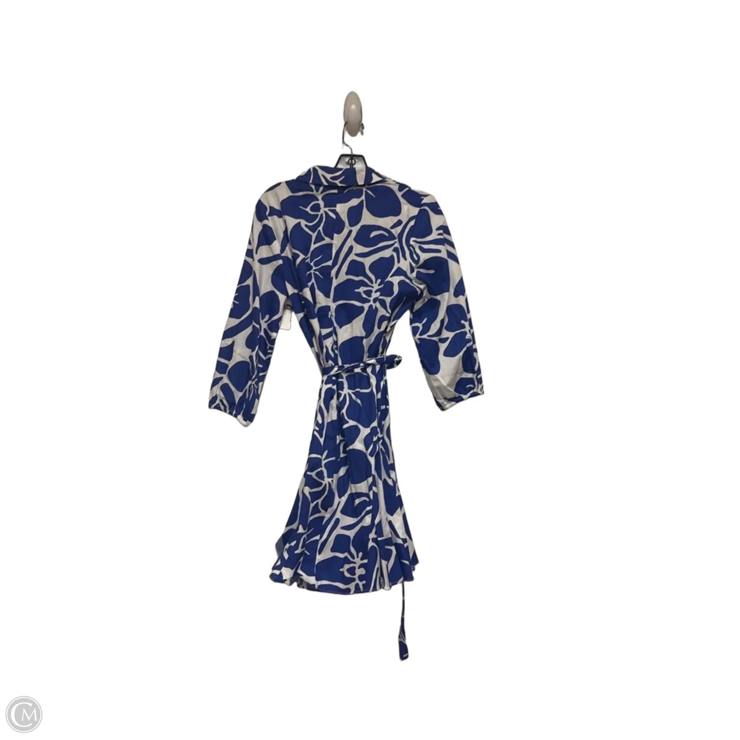 Dress Casual Short By Cynthia Steffe In Blue & White, Size: L