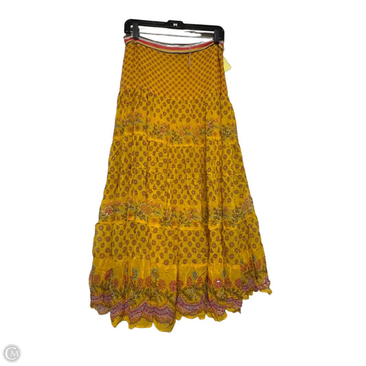 Skirt Maxi By Tanvi Kedia In Red & Yellow, Size: 12