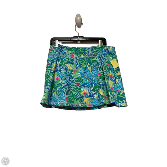 Skort Designer By Lilly Pulitzer In Blue & Green, Size: Xl