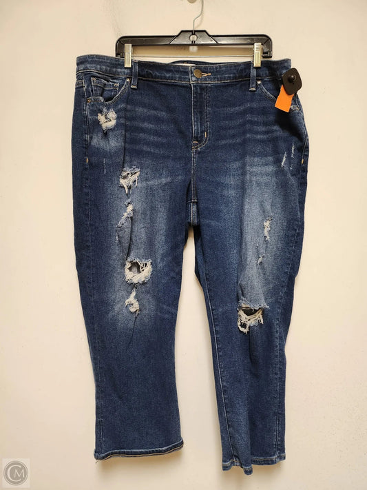 Jeans Straight By Lane Bryant In Blue Denim, Size: 18