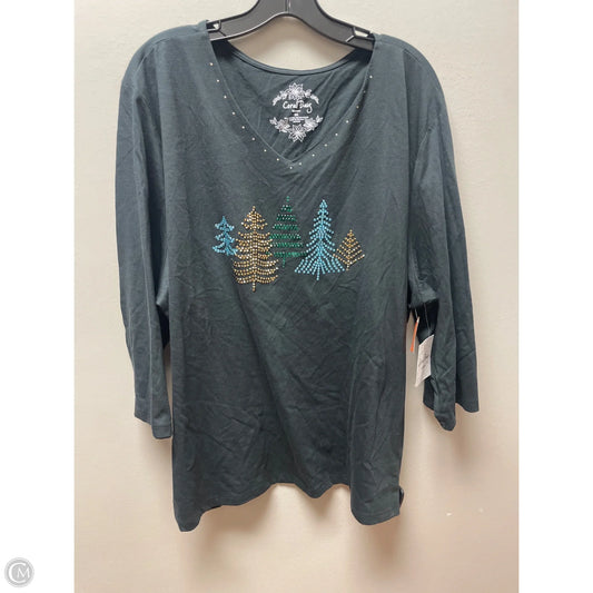 Top Short Sleeve Basic By Coral Bay In Blue, Size: 3x