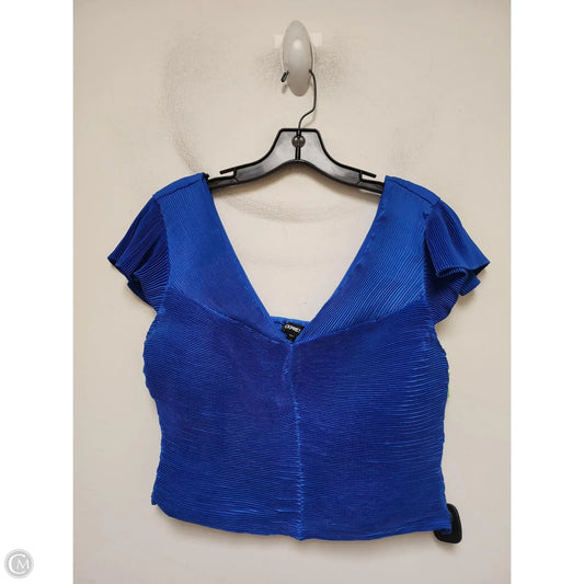 Top Short Sleeve By Express In Blue, Size: L